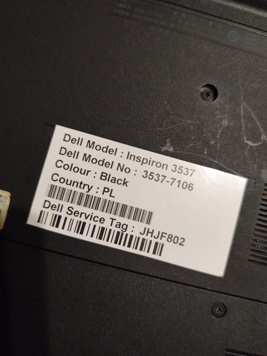 Laptop Dell Inspiron 15 3537 windows 8.1 uszkodozny