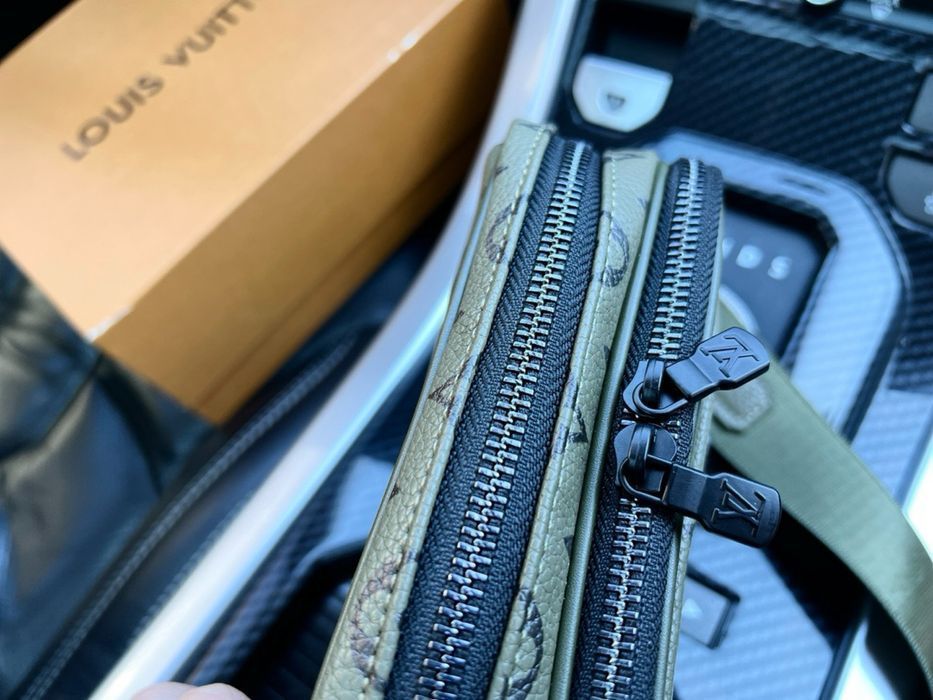 Louis Vuitton Nano alpha сумка мужская зеленая маленькая хаки цвет