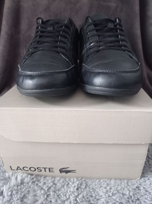 Buty Lacoste Chaymon rozmiar 45 czarne j. Nowe skórzane skóra męskie