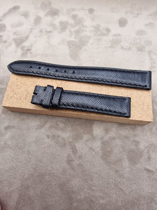 Omega pasek 13mm nowy skóra węża