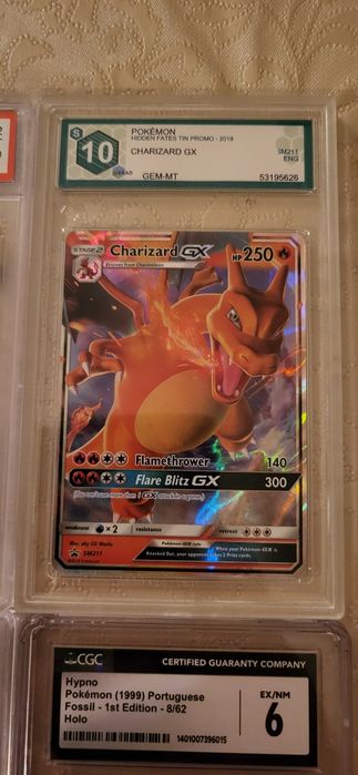 Cartas graduadas slabs psa 7, psa 10, graad 10, CGC 6