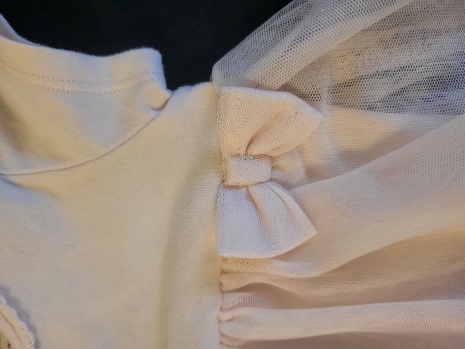 Sukienka tiulowa hm różowa 62 body gratis rajstopy