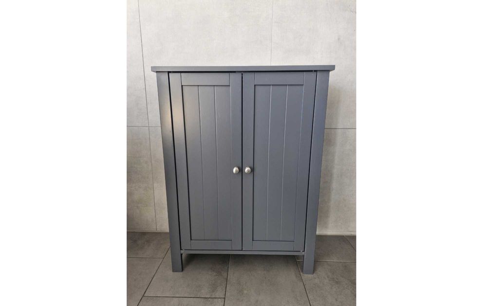 złożona nowa szara szafka łazienkowa wolnostojąca komoda 30x60x80cm