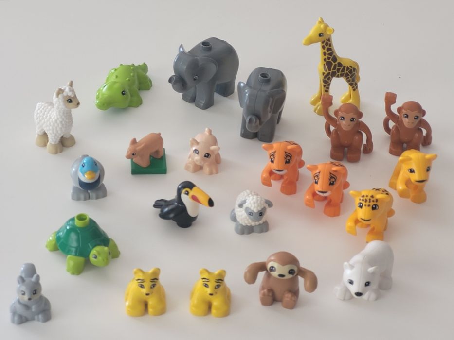 ZOO i FARMA zwierzęta  małpka krokodyl tygrys żółw orygin LEGO DUPLO