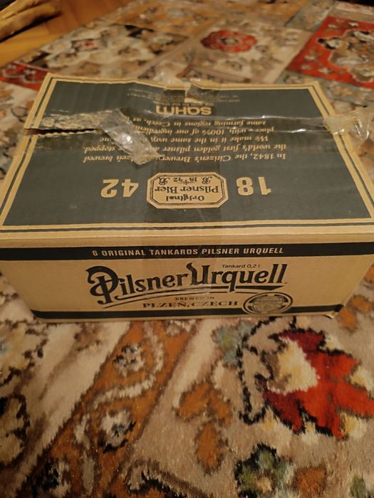 Zestaw 6 nowych kufli do piwa Pilsner Urguell 0,2l