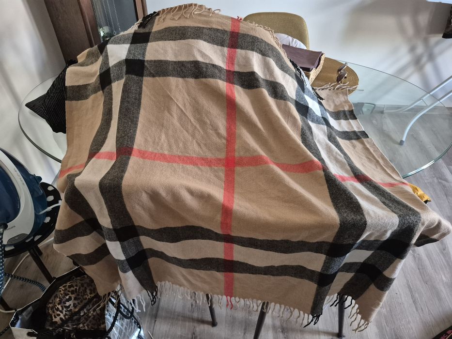 Chusta kwadratowa krata bawelna