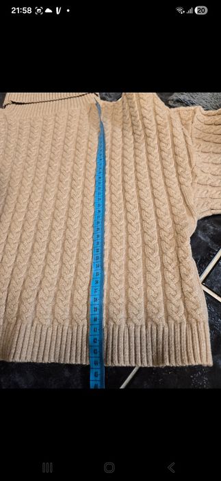 Mohito komplet SM beżowy sweter golf spódnica