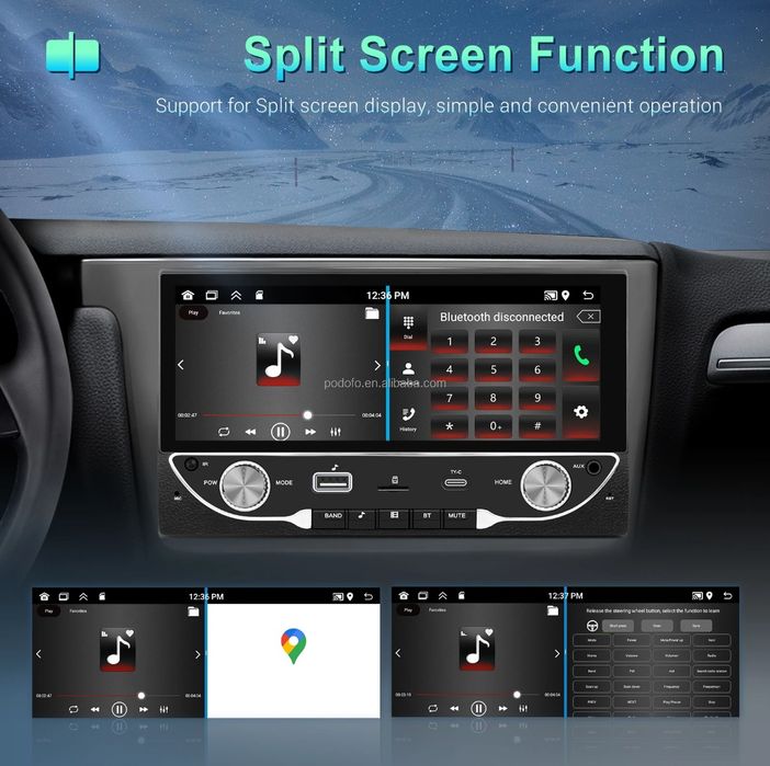 Rádio 2din 6,86" Android 13 Carplay GPS 2/64GB WiFi RDS DSP USB NOVO