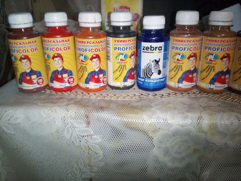 Концетрат краскі добовлять доя цвета,отенка,і т.д.Нова.Дешево.