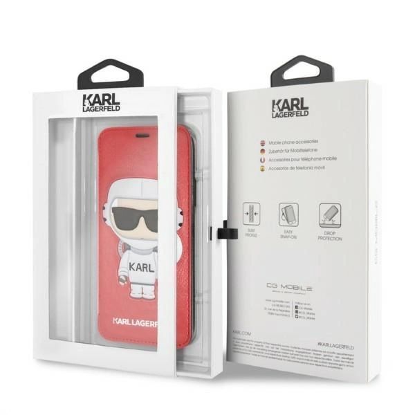 Etui Karl Lagerfeld Karl Space Cosmonaut na iPhone X / XS  - czerwone