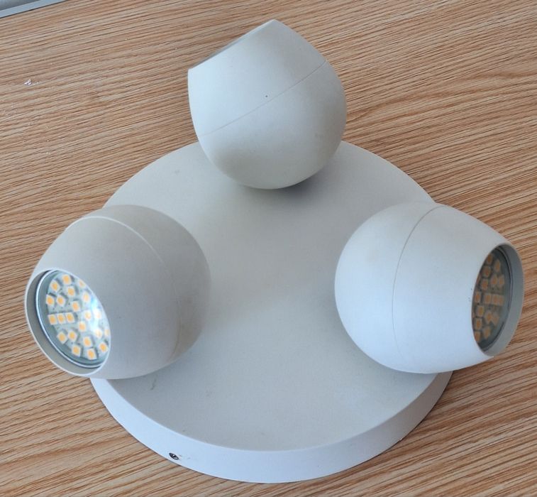 Aplique iluminação teto/parede de 3 lâmpadas