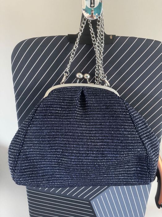 Torebka granatowa z trawy morskiej