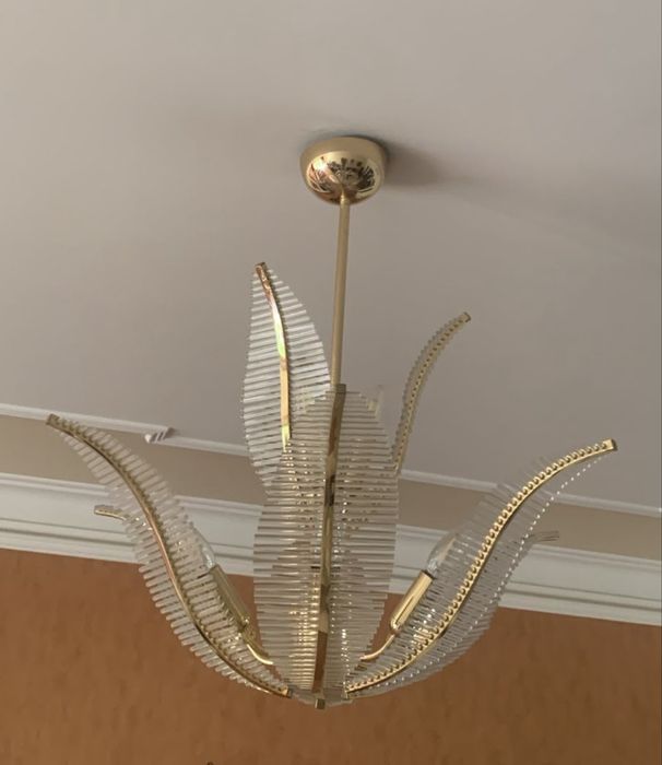 Candeeiros dourados de cristal para tecto e parede