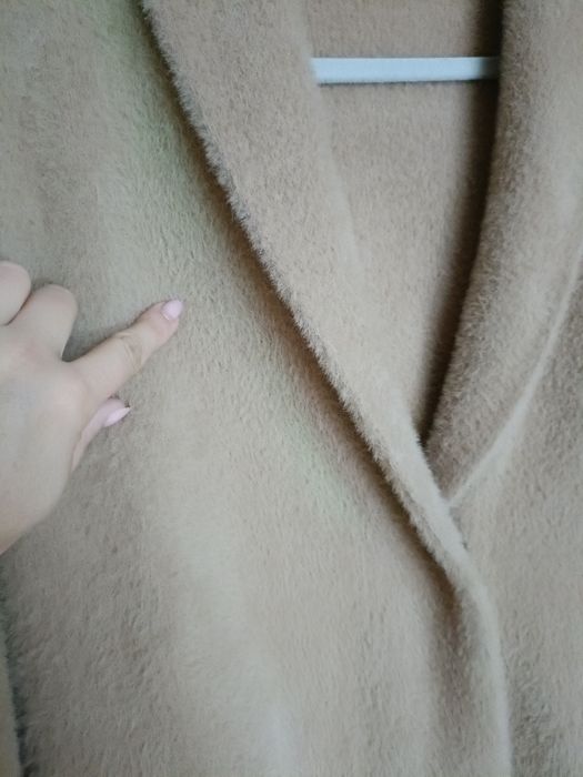 Płaszcz damski typu Alpaka  beżowy