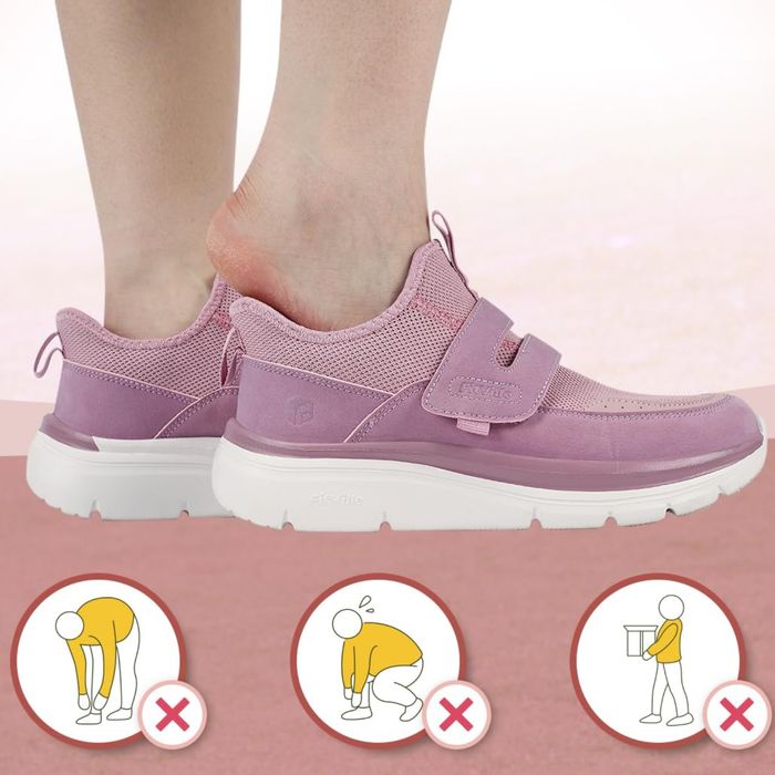 Damskie buty do biegania slip-on - lekkie, różowe, 39 EU