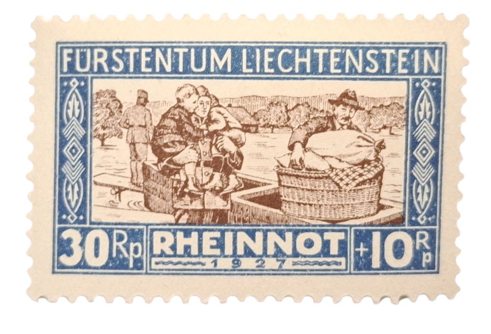 Stary znaczek pocztowy kolekcjonerski LIECHTENSTEIN reinnot