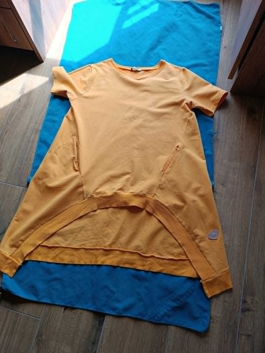 Bluza bluzka damska bawełniana  żółta asymetryczna- L/XL- "Relevance".