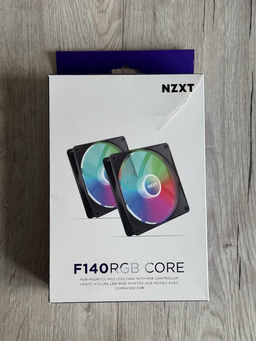Вентилятори NZXT F140 RGB Core 140мм, 2шт, чорні (RF-C14DF-B1)