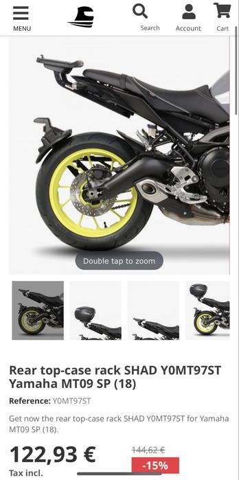 Suporte mala TopCase Shad nova MT09