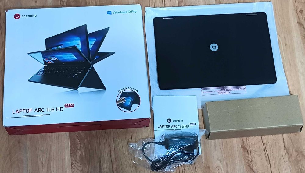 NOWY Laptop Techbite Arc 11.6 HD 4/128GB folie ideał na prezent