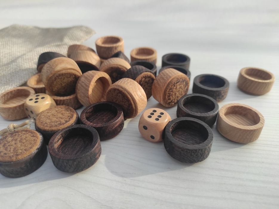 Фішки для нард, дерево