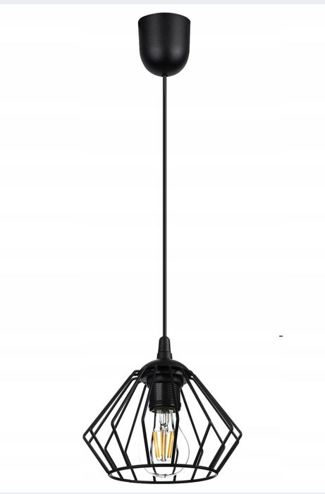 Lampa Designerskia czarna loft 3x
