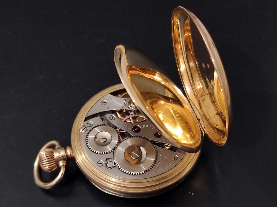 Relógio Waltham de bolso de homem em ouro maciço, em excelente estado.