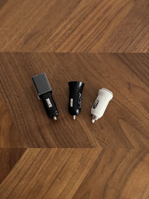 Ładowarki samochodowe USB - komplet 3 sztuki, do gniazda zapalniczki