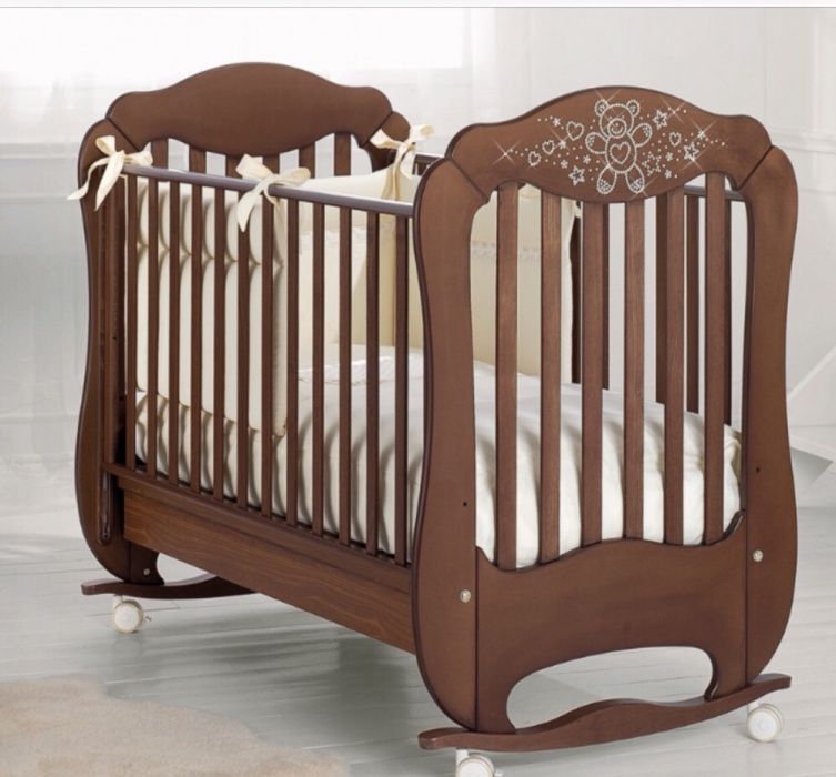 Кроватка Diamante 160*80*134 с кристаллами Swarovski