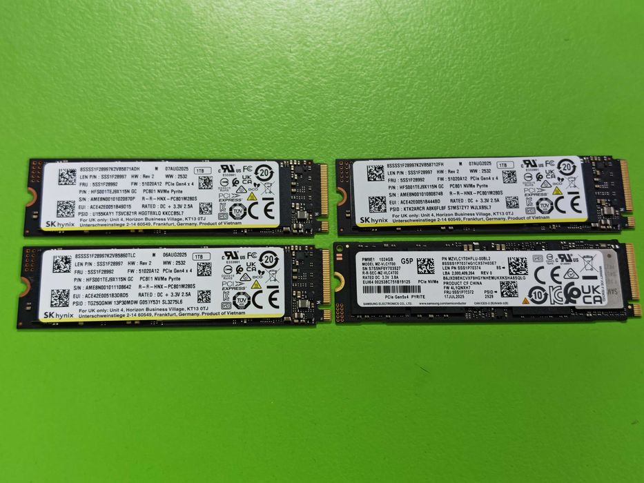 SSD диск M.2 NVMe OEM Samsung, SK Hynix, 1Tb PCIe М.2 2280 ССД 1Тб
