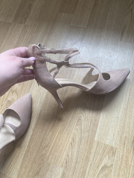 Czolenka , nude, sandały na szpilce rozm 40