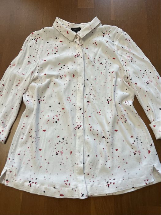 Biała koszula Solar w serduszka 34 36