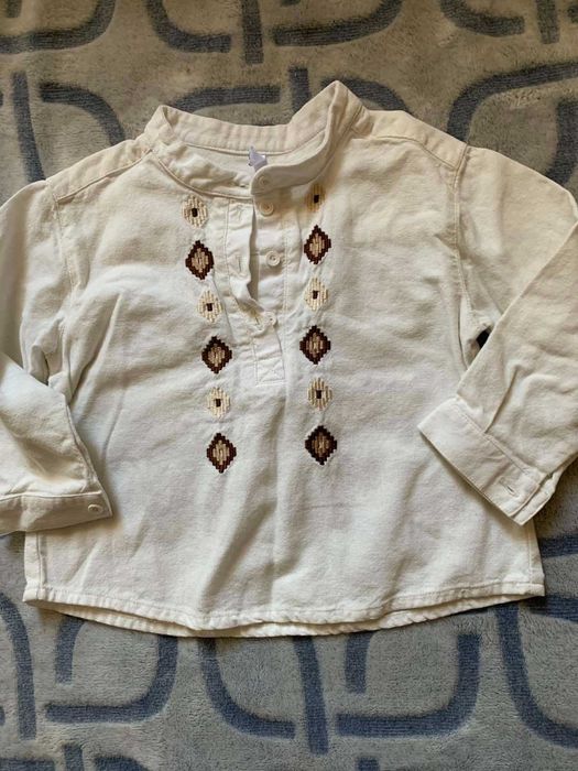 Лляна вишиванка на хлопчика 2-3 роки