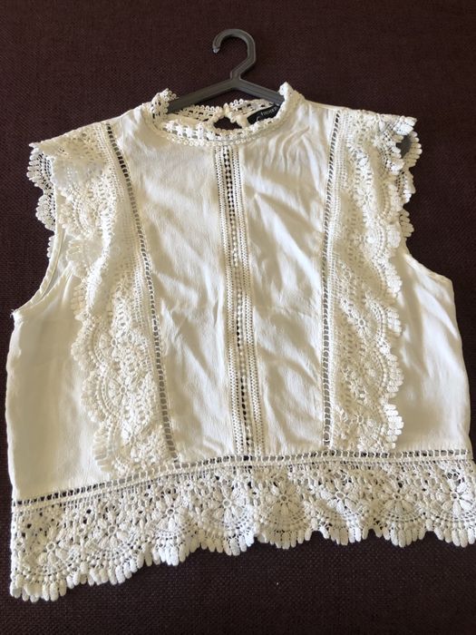 Blusa branco perola Xs como nova