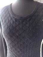 Śliczny sweterek tunika z długim rękawem i kryształkami Swarowskiego