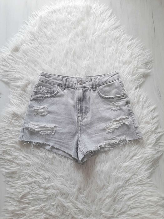 Bershka świetne spodenki wysoki stan Xs 34
