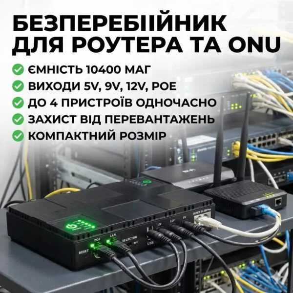 Джерело безперебійного живлення DC UPS для роутера