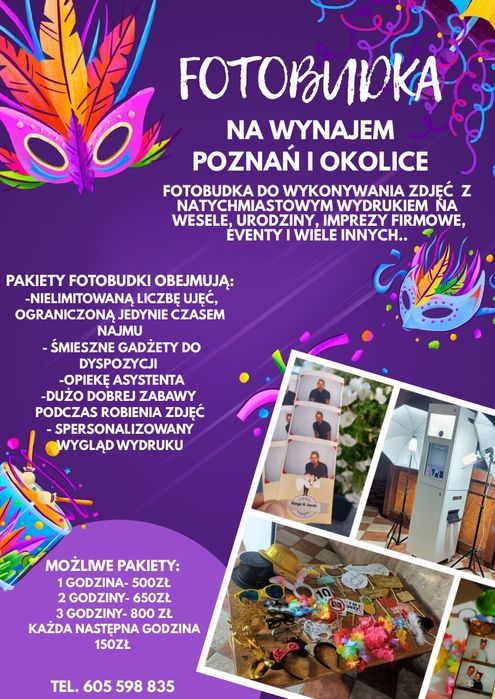 Fotobudka na imprezę! Photo4Fun Poznań FOTO BUDKA