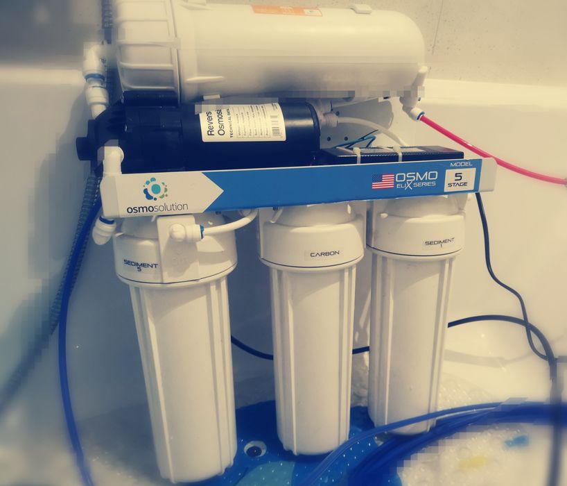 Woda RO z filtra odwróconej  osmozy - czysta, miękka woda