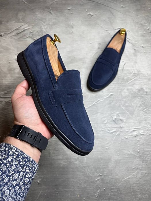 Мужские лоферы туфли 40-45 замш