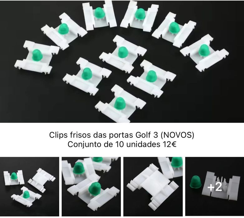 Peças NOVAS Golf 3 (Porta copos USA reservatório clips centros jantes)