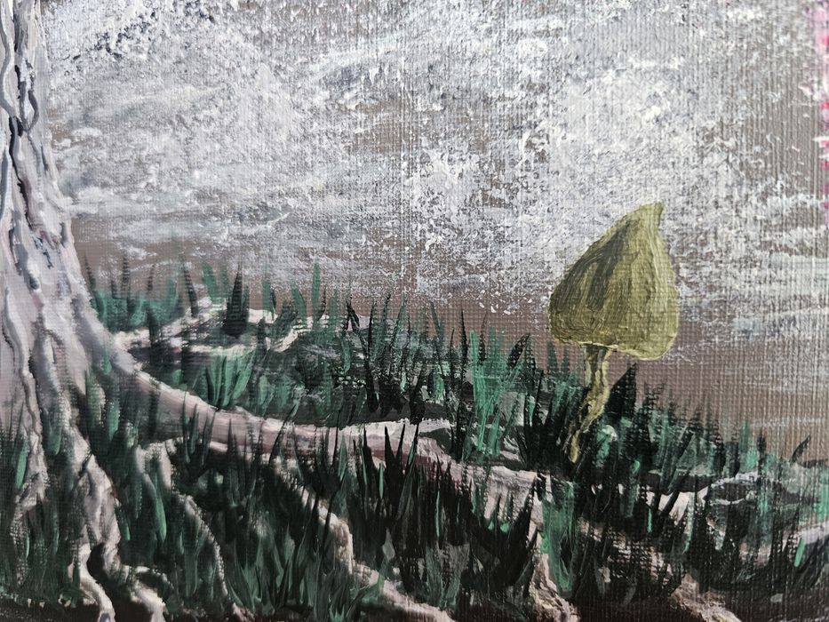 Obraz "Drzewo 5.0. Halucynacja". 30x40 cm Akryl na płótnie.