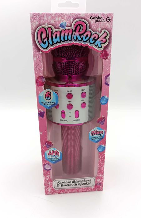 Mikrofon bezprzewodowy Bluetooth karaoke LETS GO MKF01 | różowy | NOWY