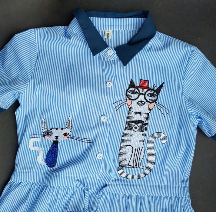 Сукня платье сорочка вишивка коти для дівчат підлітків розм S Нове

Зо