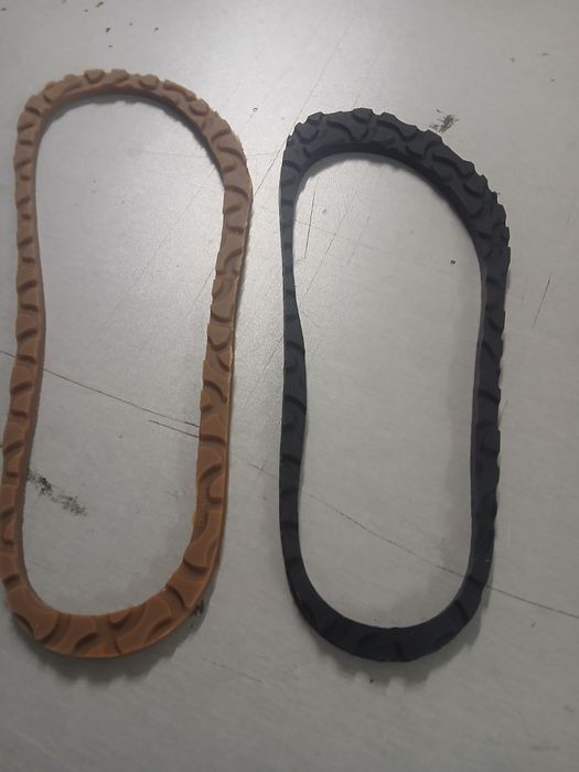 Restos de borracha de solas