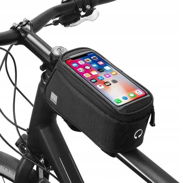 Torba ROWEROWA SAKWA na RAMĘ z Miejscem na TELEFON Wodoodporna 1,5l.