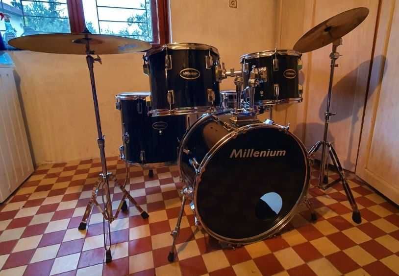 Perkusja akustyczna Millenium-brzoza-kompletny zestaw-siadać i grać!