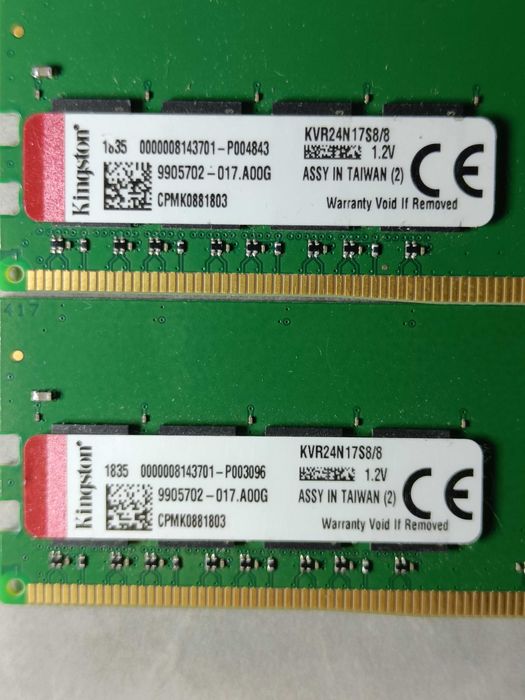 Оперативна память Kingston DDR4 8GB 16GB 2400MHz У РОБОЧОМУ стані