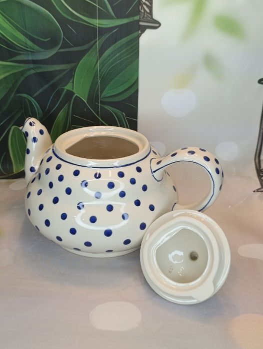 Czajnik imbryk ceramiczny Bolesławiec duży sitko 2L. Z.C. Bolesławiec