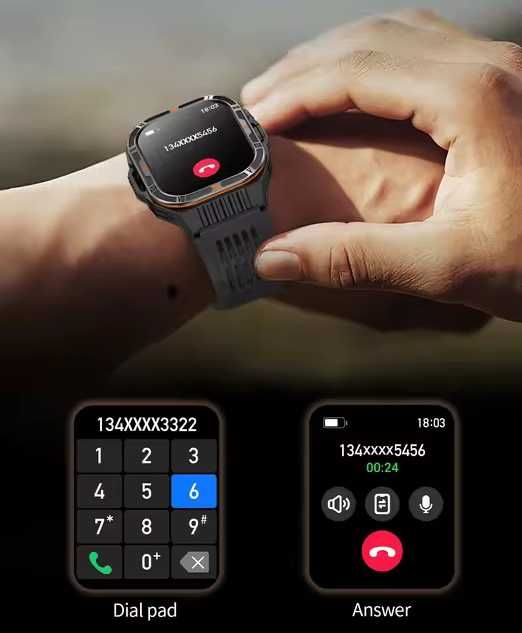 Смарт часы: VWAR HT38 PRO. NFC. Compass. 3D-меню. 1100mAh. LED-фонарик